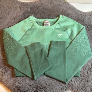 Gymshark Green Long Sleeve Top Size Small